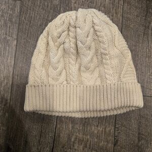 GAP Cream Cable Knit Kids Hat